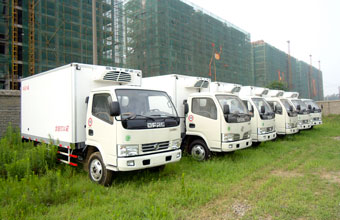 東風(fēng)多利卡4米冷藏車批量交付，疫苗、海鮮、冷飲專用冷藏車。